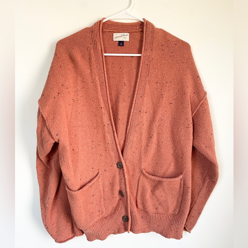 Universal Thread Women's Speckled Rust Cardigan - image 1
